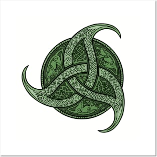 Trinity Knot - Green Posters and Art